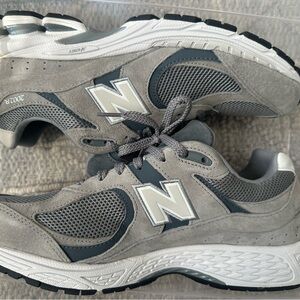 New Balance Gray and White Athletic Shoes